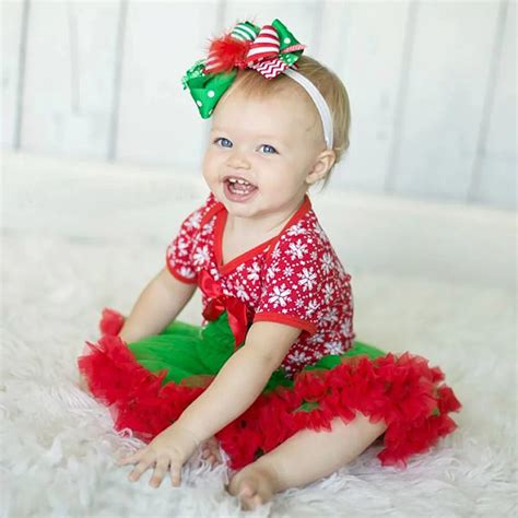 Christmas Dress For Baby Girls Kids Boy Vestidos Christmas Trees Toddler Newborn Baby Girls Tutu ...