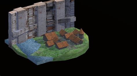Wall Maria(attack on titan) - 3D model by b2k [8e416c0] - Sketchfab