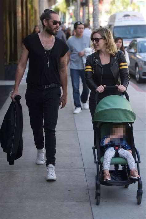 Russell Brand steps out with wife Laura and toddler daughter Mabel ...