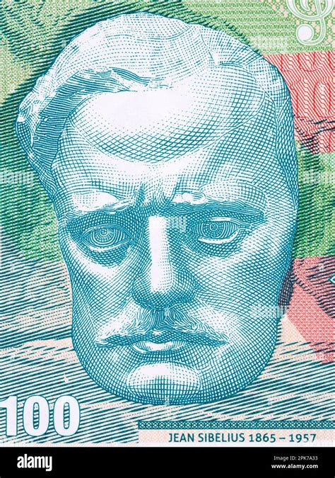 Jean Sibelius a portrait from Finnish money Stock Photo - Alamy