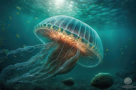 Premium Photo | Black sea wildlife aurita aurelia moon jelly moon ...