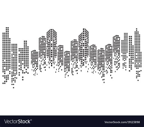 Modern city skyline city silhouette Royalty Free Vector