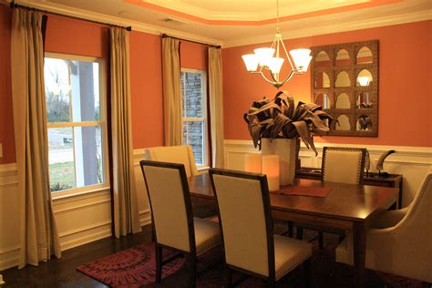 Cream Orange Dining Dining Room Decoration Prove That The Orange Interior Images Fresh Look ...