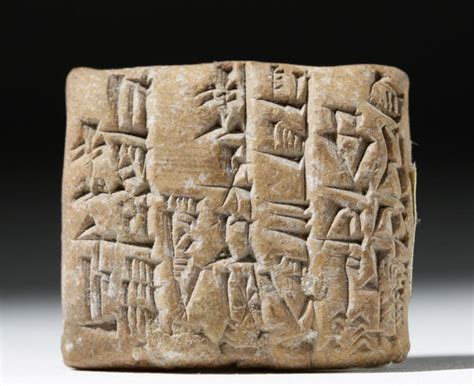 Sold Price: Mesopotamian Cuneiform Clay Tablet - Translated - January 3, 0117 7:00 AM MST