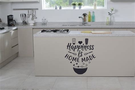 Happiness is homemade Wall Decal, Kitchen Decal, Kitchen Decor, Kitchen wall decal, Kitchen ...