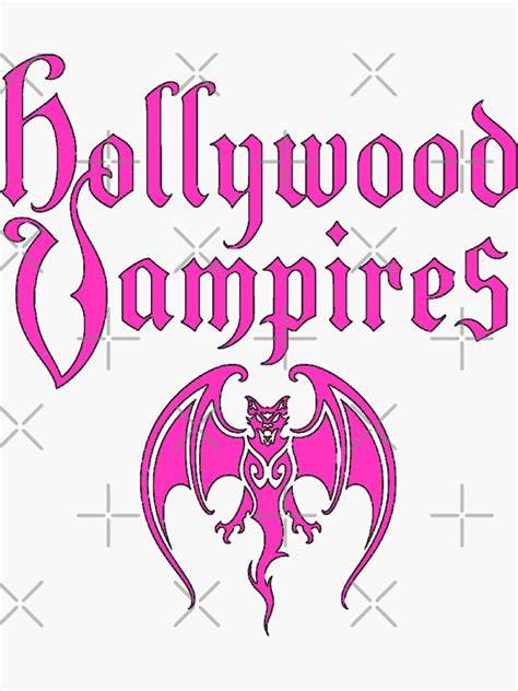 "Hollywood Vampires Pink Logo!" Sticker for Sale by alice-vam | Redbubble