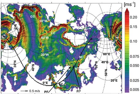 Model domain. The zero meridian is indicated by the thick line. Also... | Download Scientific ...