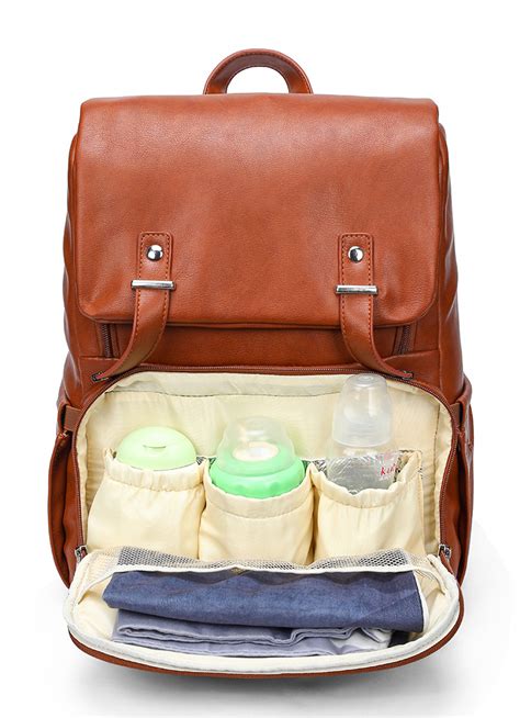 PU Leather Diaper Backpack - IBABY