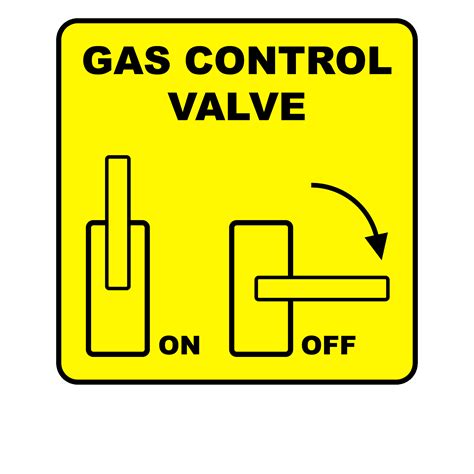 Buy Gas Control Valve Labels | Vertical Isolation