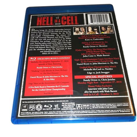 WWE: Hell in a Cell 2010 Wrestling Blu-ray Kane vs Undertaker Owen vs Sheamus 651191948970 | eBay