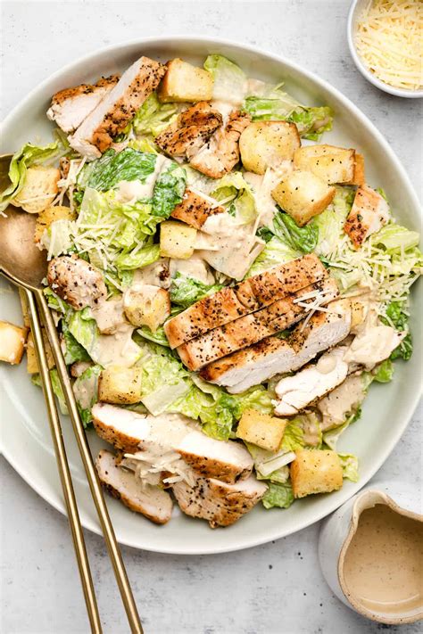 Healthy Chicken Caesar Salad | Erin Lives Whole