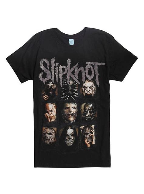 Slipknot Masks T-Shirt, BLACK | Shirts, Hunger games outfits, T shirt