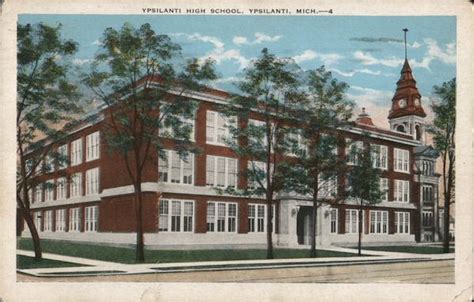 Ypsilanti High School Michigan Postcard