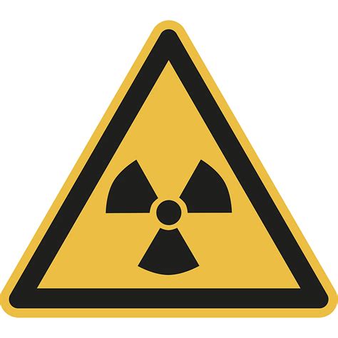 Hazard signs: hazard: radioactive materials or ionising radiation, pack of 10 | KAISER+KRAFT IE