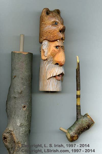 Free Mountain Man Cane Carving Pattern by Lora Irish | LSIrish.com