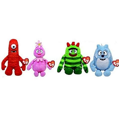 Yo Gabba Gabba 5 Ty Plush Beanie Babies Set Of 4 (Muno, Toodee,Brobee,Foofa) By Ty - Walmart.com ...