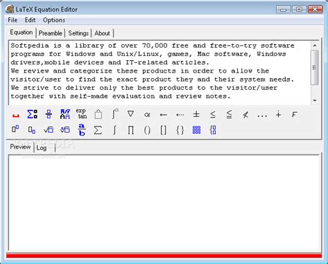 LaTex Equation Editor 1.01 - Download, Screenshots