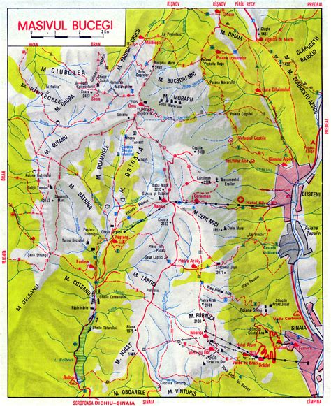 Ghe NICA-Blog: Harta trasee in muntii Bucegi