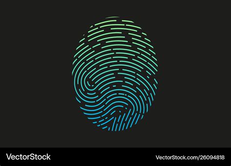 Fingerprint logo colored fingerprint icon Vector Image