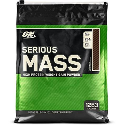 Optimum Nutrition Serious Mass Protein Powder, Chocolate, 50g Protein ...