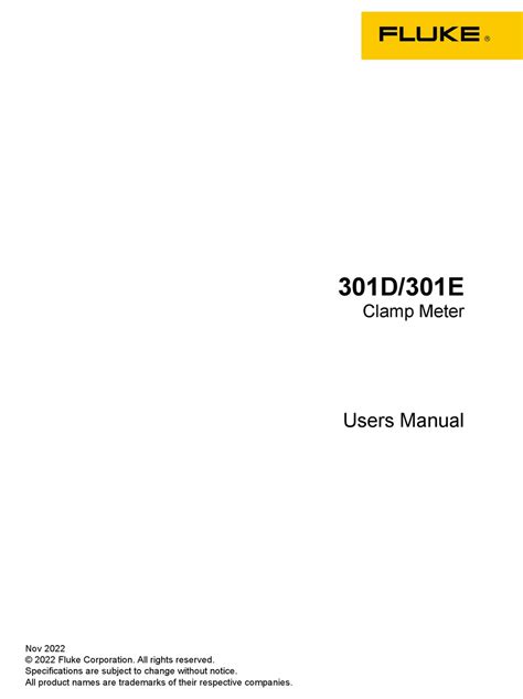 FLUKE 301D USER MANUAL Pdf Download | ManualsLib