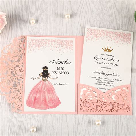 BigDayArt 4.7x7 Rosa Personalizado Quinceanera - Etsy España