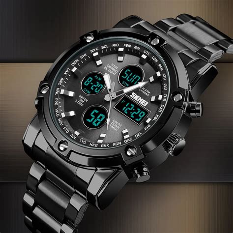 Skmei Men Stainless Steel Digital Watch1389 Luxury Relojo Digital For ...