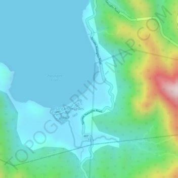 Patungan Beach topographic map, elevation, terrain