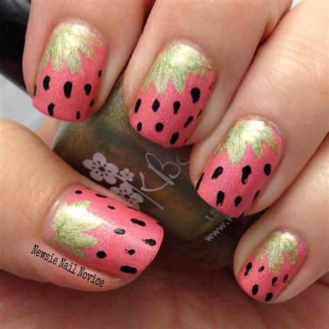 Strawberry Nails with KBShimmer | Newsie Nail Novice