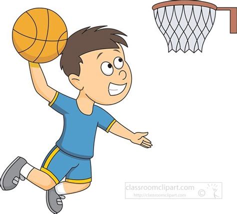 Basketball Clipart-dunking boy playing basketball clipart