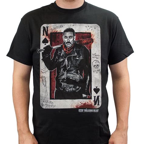 The Walking Dead TWD Negan Playing Card Walkers Zombies Adult T Tee Shirt Medium - Walmart.com