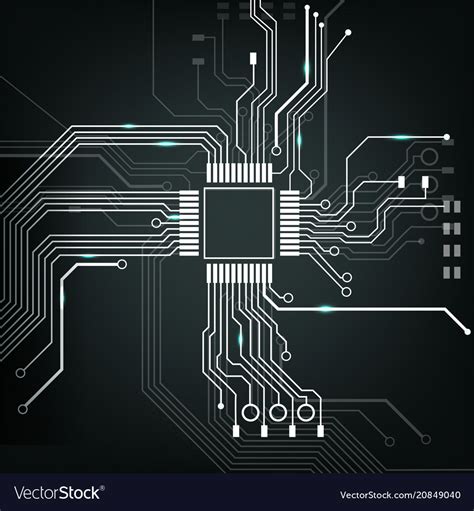 Electronic circuit board Royalty Free Vector Image