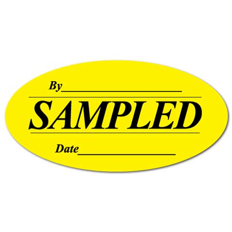 "SAMPLED" Quality Control Stickers