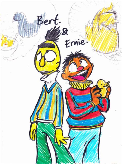 bert and ernie coloured by miss-POH on DeviantArt