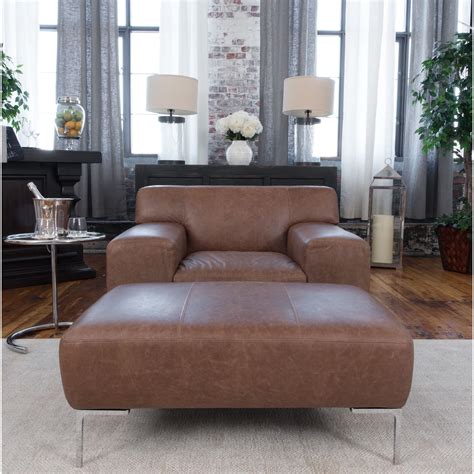 Oversized Leather Chair With Ottoman / Roleson Sofa Loveseat Chair And ...