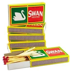 Amazon.com: (6) Boxes of Swan Vestas Matches: Home & Kitchen