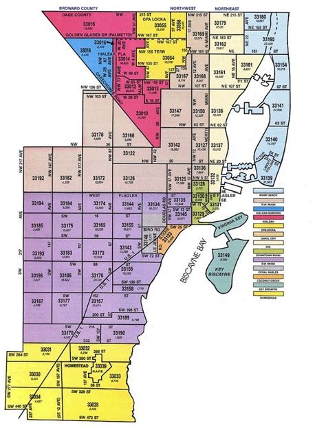 Miami-Dade Zip Code Map