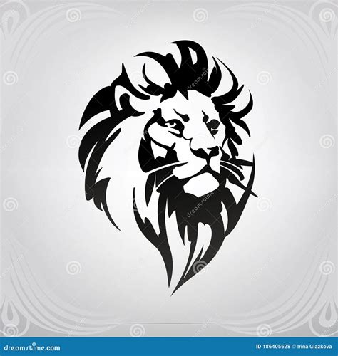 Vector Silhouette of a Lion Head. Vector Illustration Stock Vector ...