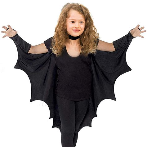 Skeleteen Bat Wings Costume Accessory - Black Wing Set Dress Up ...