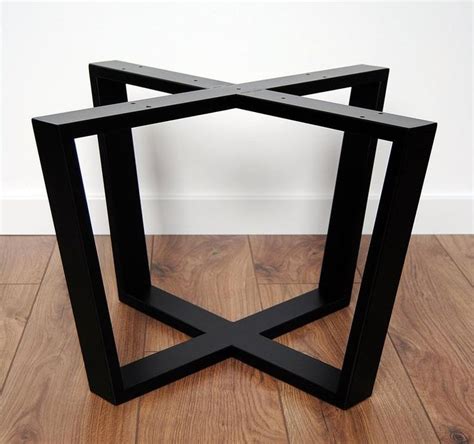 Metal coffee table legs, modern table base, steel table legs, round ...