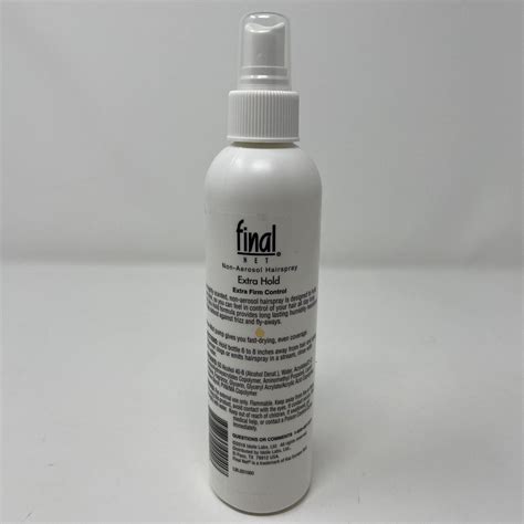 Final Net Extra Hold Non-Aerosol Hairspray Extra Firm Control Pump Bottle 8 Oz 827755020417 | eBay