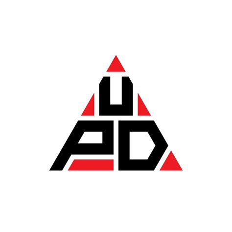 upd diseño de logotipo de letra triangular con forma de triángulo. monograma de diseño de ...