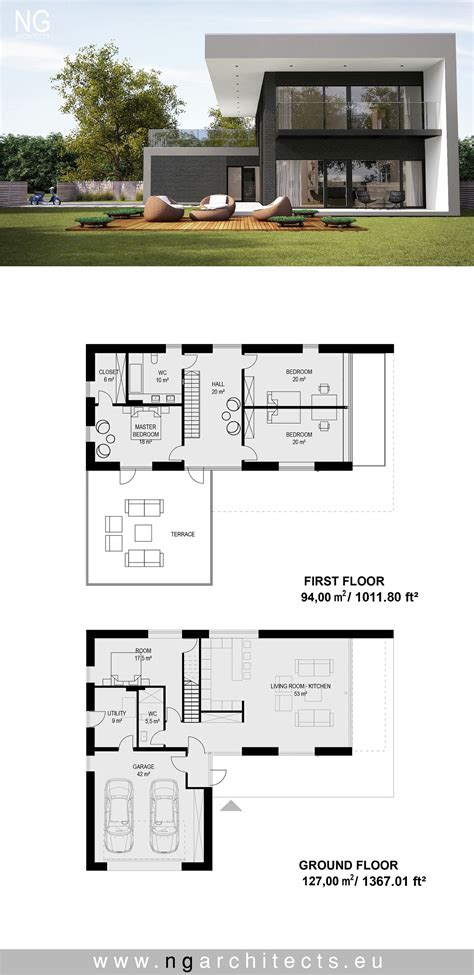 Modern Villa Floor Plan - Image to u