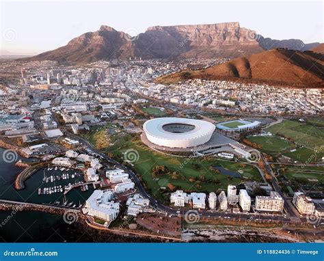 Aerial View Over Cape Town, South Africa Stock Photo - Image of town, bowl: 118824436