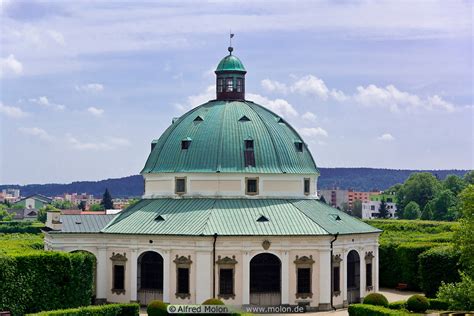 Photo of Pavilion in Kromeriz gardens. Kromeriz, Czech republic