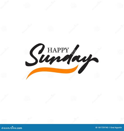 Happy Sunday Greeting Design Template Stock Vector - Illustration of ...