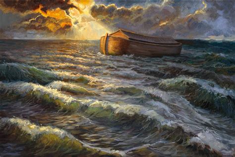 The Ark on the waters - Gospelimages in 2020 | Water, Water flood, Jesus resurrection