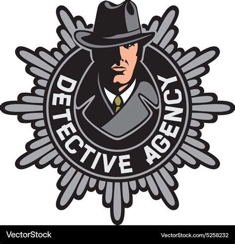 Detective agency symbol Royalty Free Vector Image