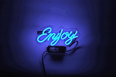 Enjoy Neon Sign | Noble Gas Industries | Affordable Neon Home Decor ...