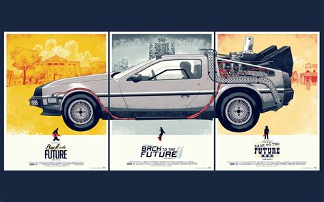 Back to the Future, movies, DeLorean, car, Movie Vehicles, artwork ...